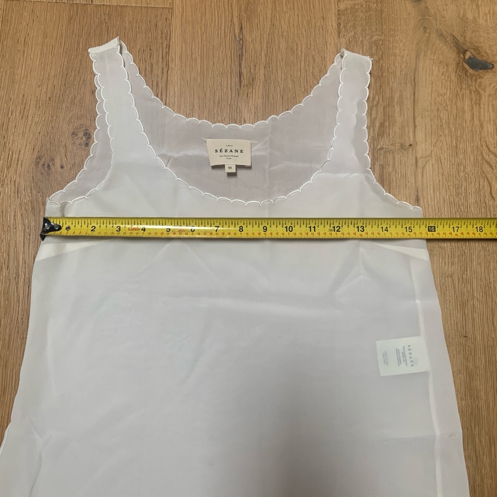 Sezane Lucie tank top blouse ecru 32 - Picture 5 of 6